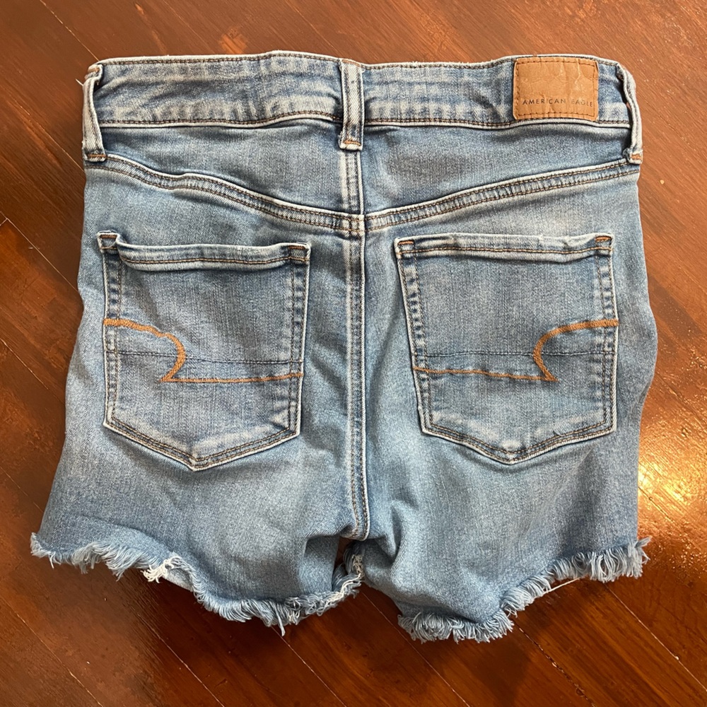 American Eagle next level stretch blue denim shorts